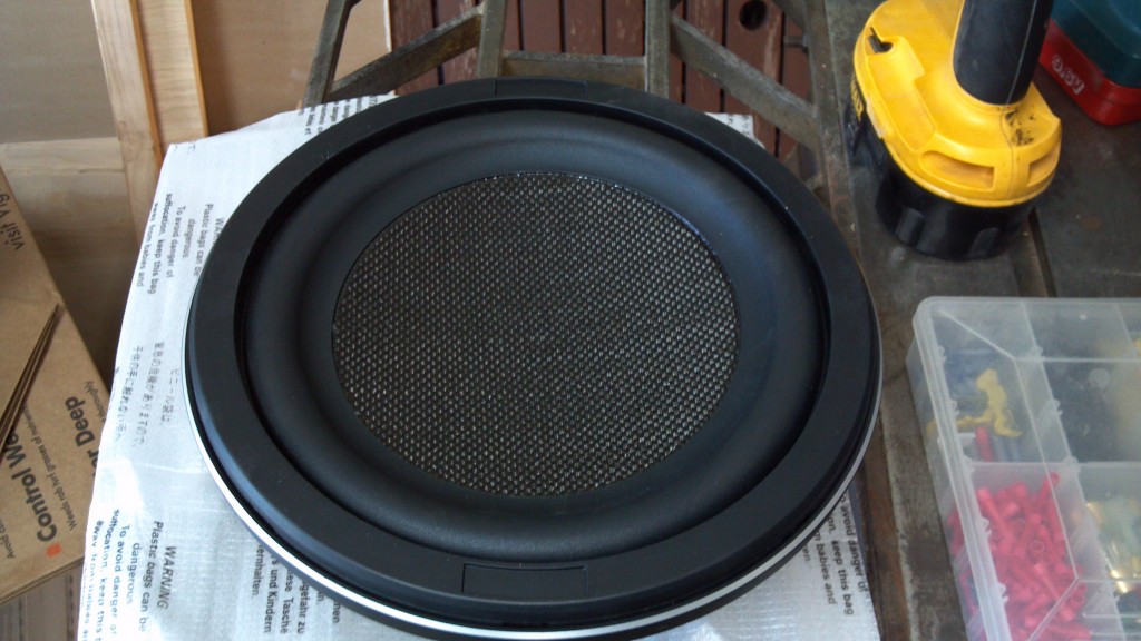 the new kenwood 10" sub that we will be using to replace the original "subwoofer"